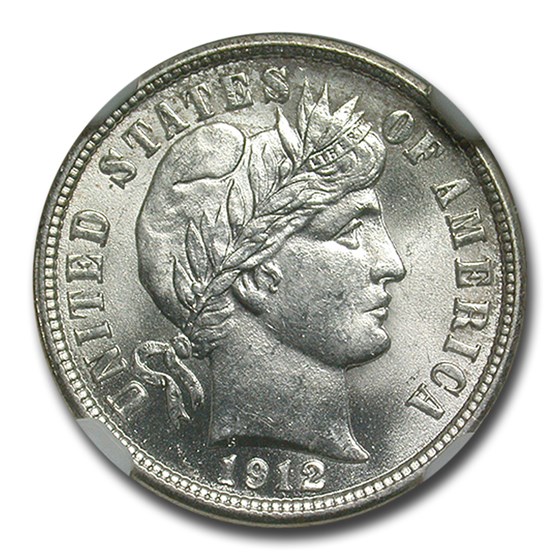 1912 Barber Dime MS-64 NGC 1912 Barber Dime MS-64 NGC